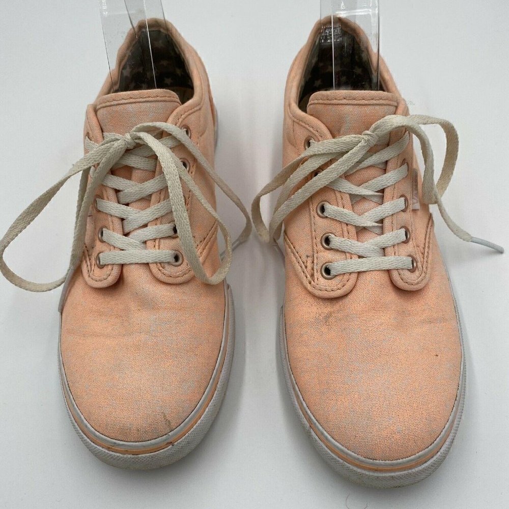 Vans Canvas Peach Speckled Sneakers Size 6.5 Lace Up
